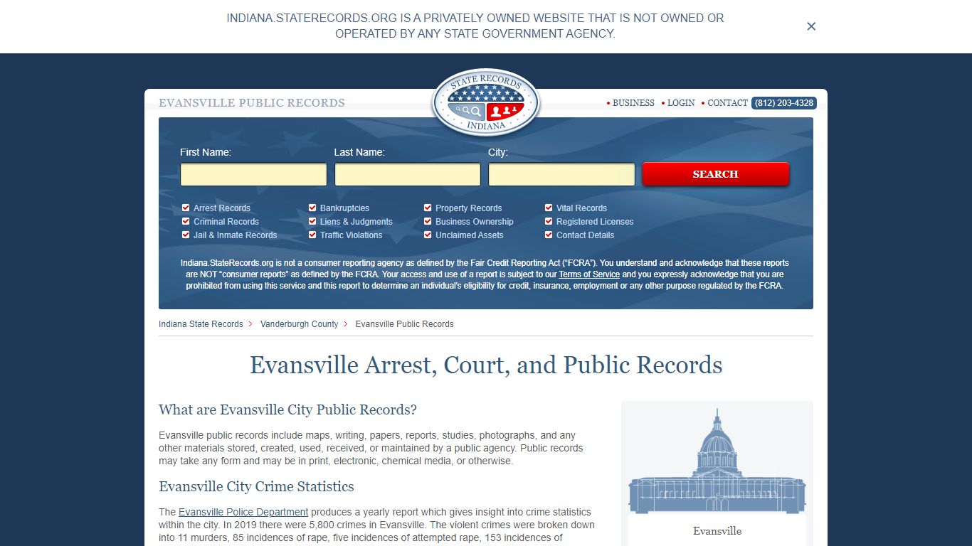 Evansville Arrest and Public Records | Indiana ...
